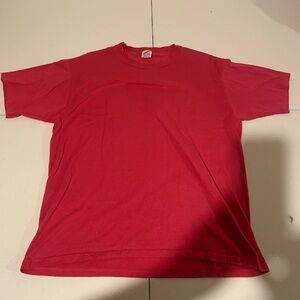 Vintage Jerzees Single Stitch Blank Magenta Tee Men’s Size XL Cotton/ Polyester